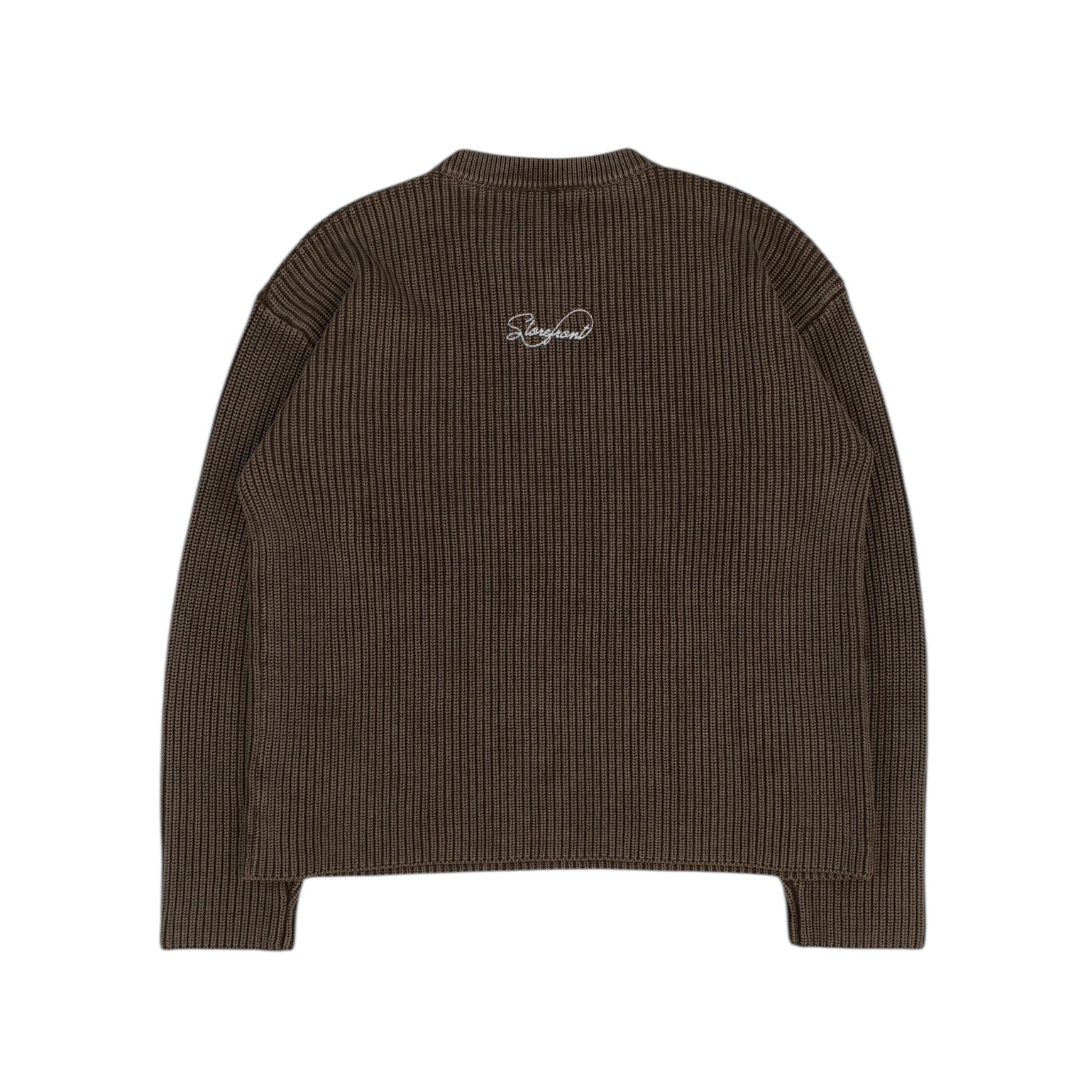 Script Fisherman Knit (Brown)
