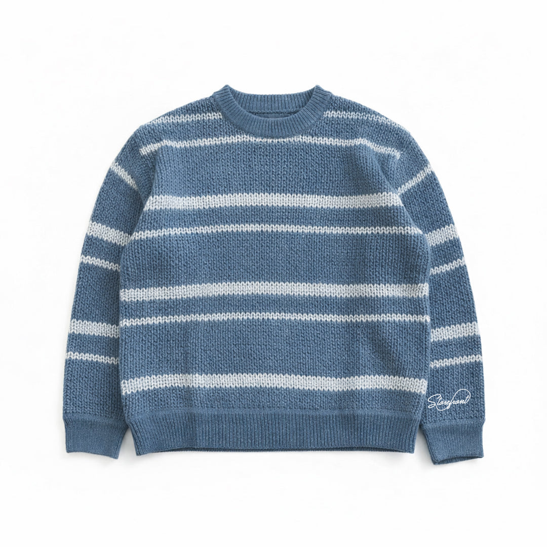 Script Stripe Knit (Blue)