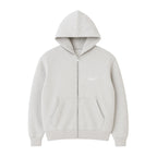 Mini-Script Zip Up Hoodie (Light Heather Grey)