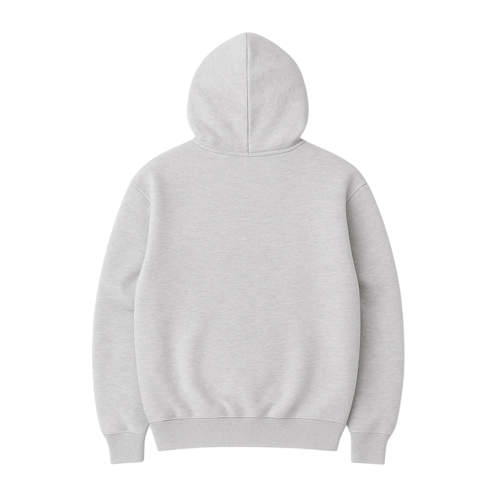 Mini-Script Zip Up Hoodie (Light Heather Grey)