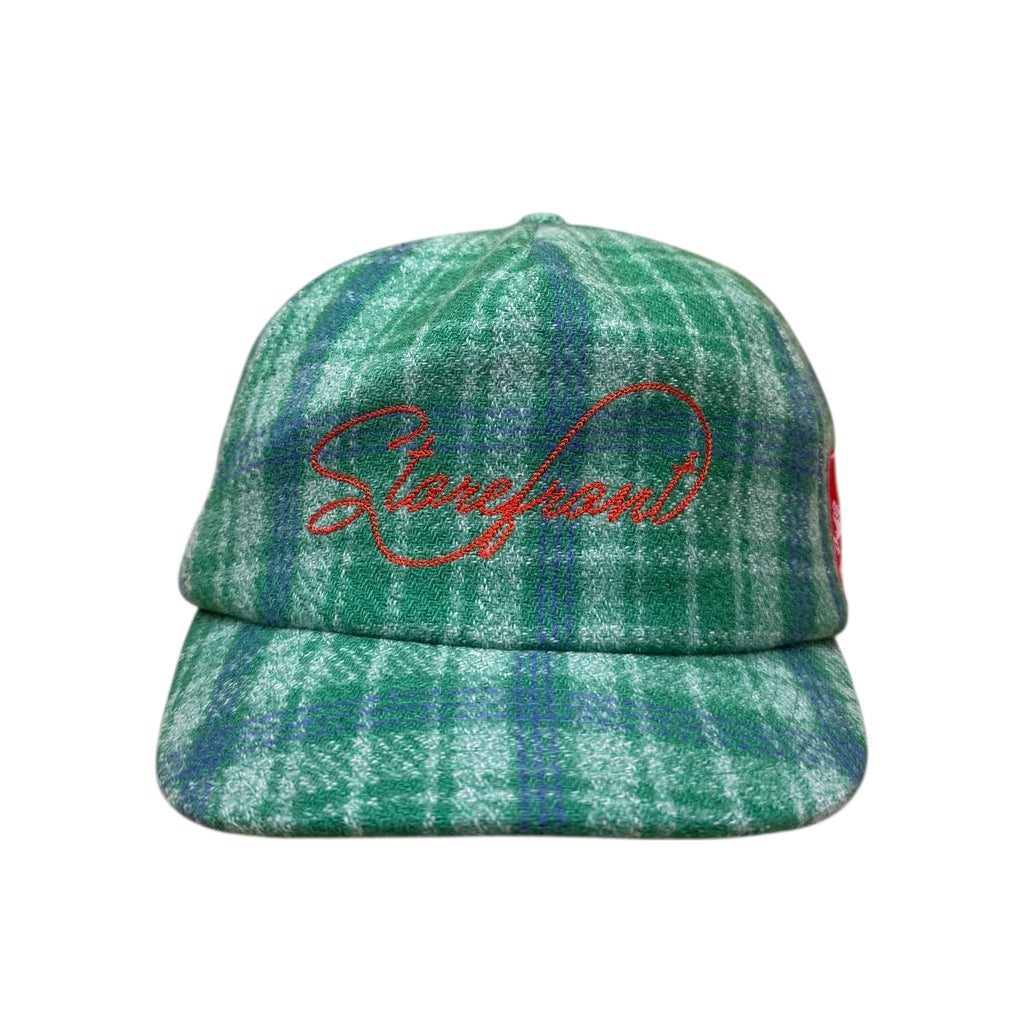 Plaid Script Cap (Green)