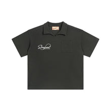 Load image into Gallery viewer, Waffle Knit Polo Shirt (Charcoal)
