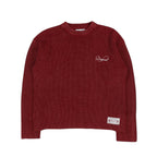 Script Fisherman Knit (Cherry Red)