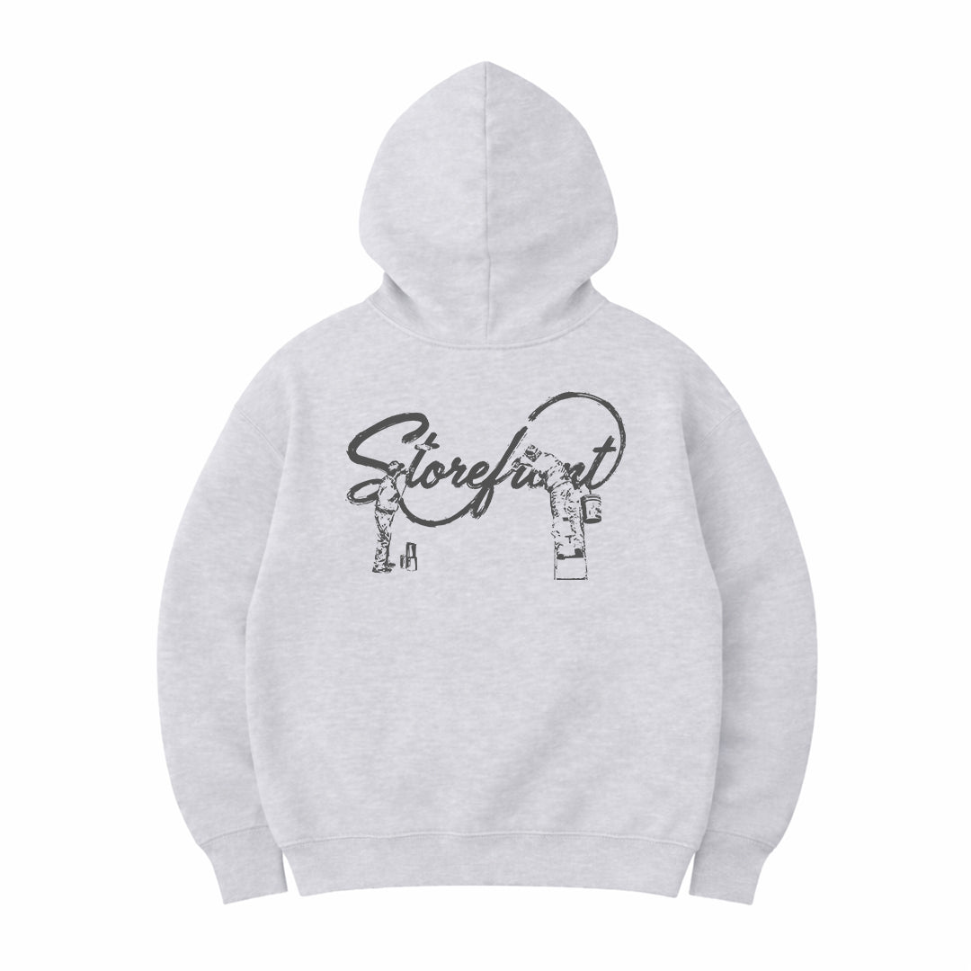 Script Painter Hoodie (Light Ash Grey)