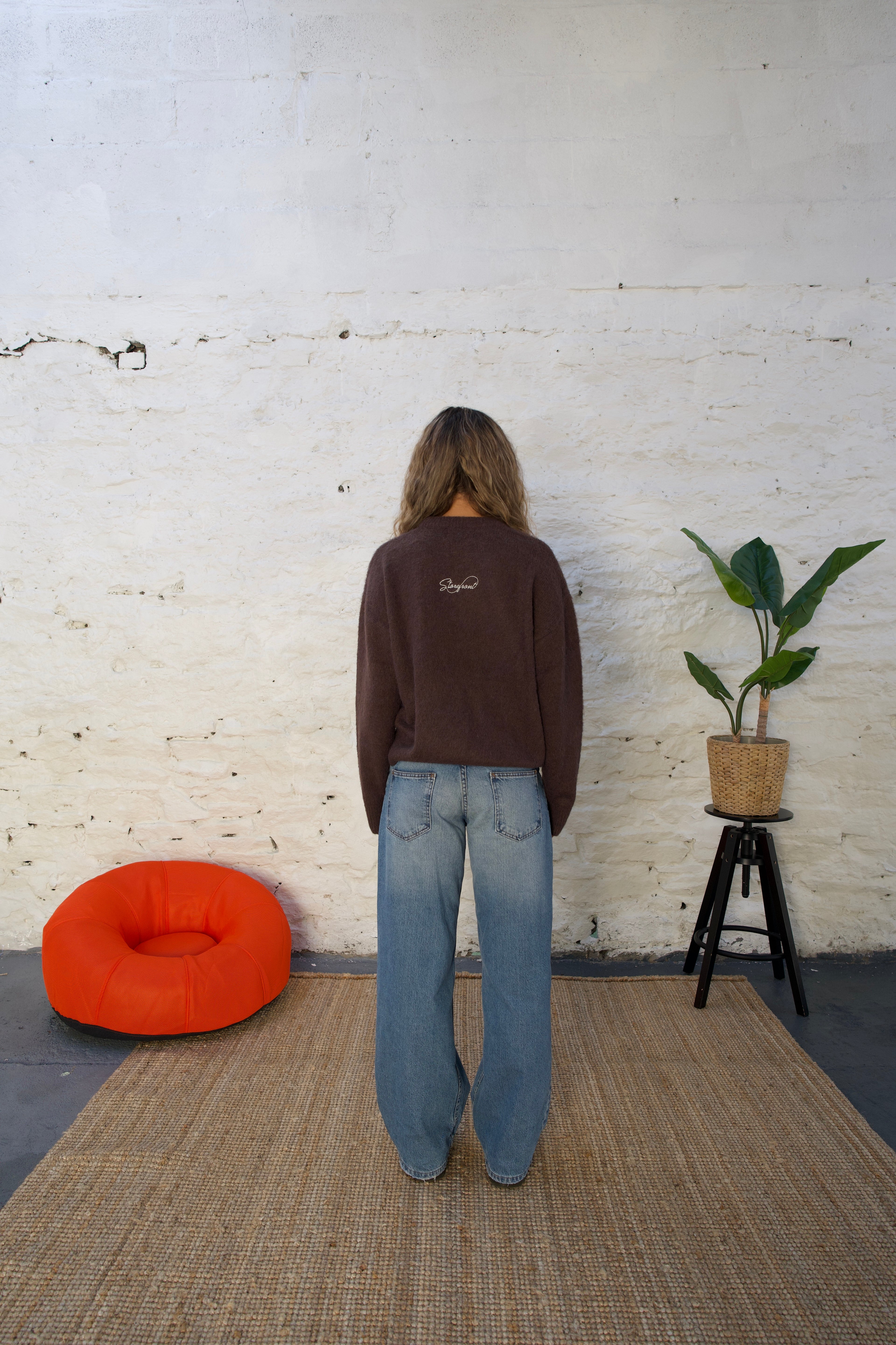 Solid Mohair Knit (Brown)
