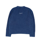 Script Fisherman Knit (Cobalt)
