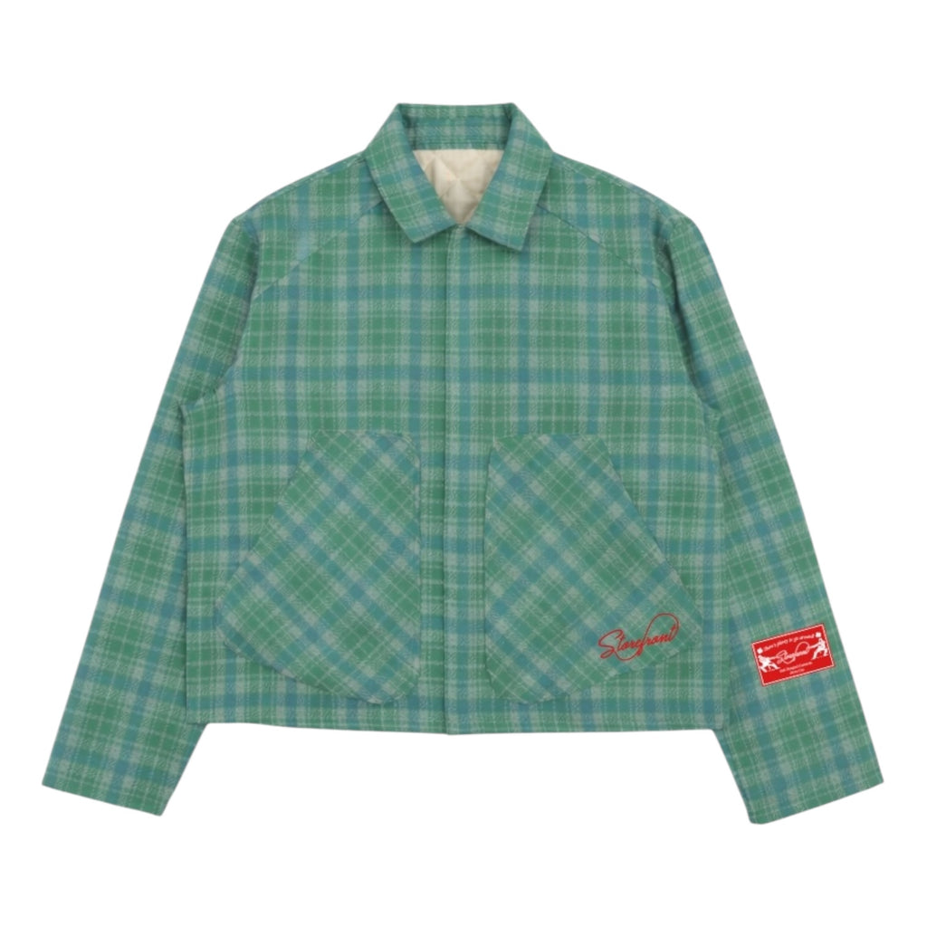 Plaid Lined Overshirt (Green)