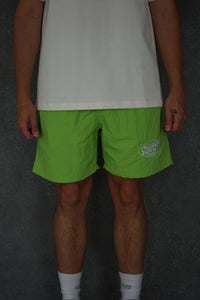 Nylon Crinkle shorts (Lime Green)