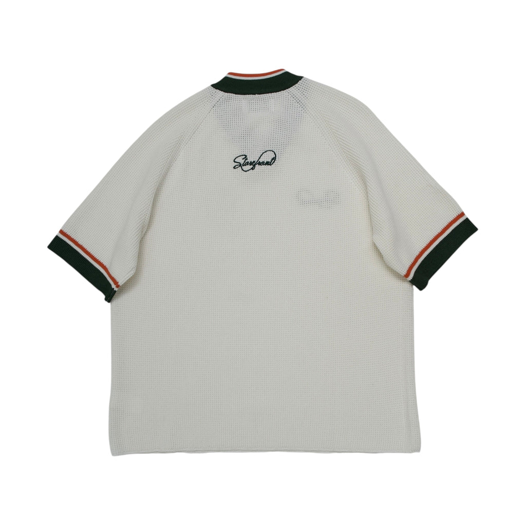 Waffle Jersey Knit Short Sleeve (Off White)