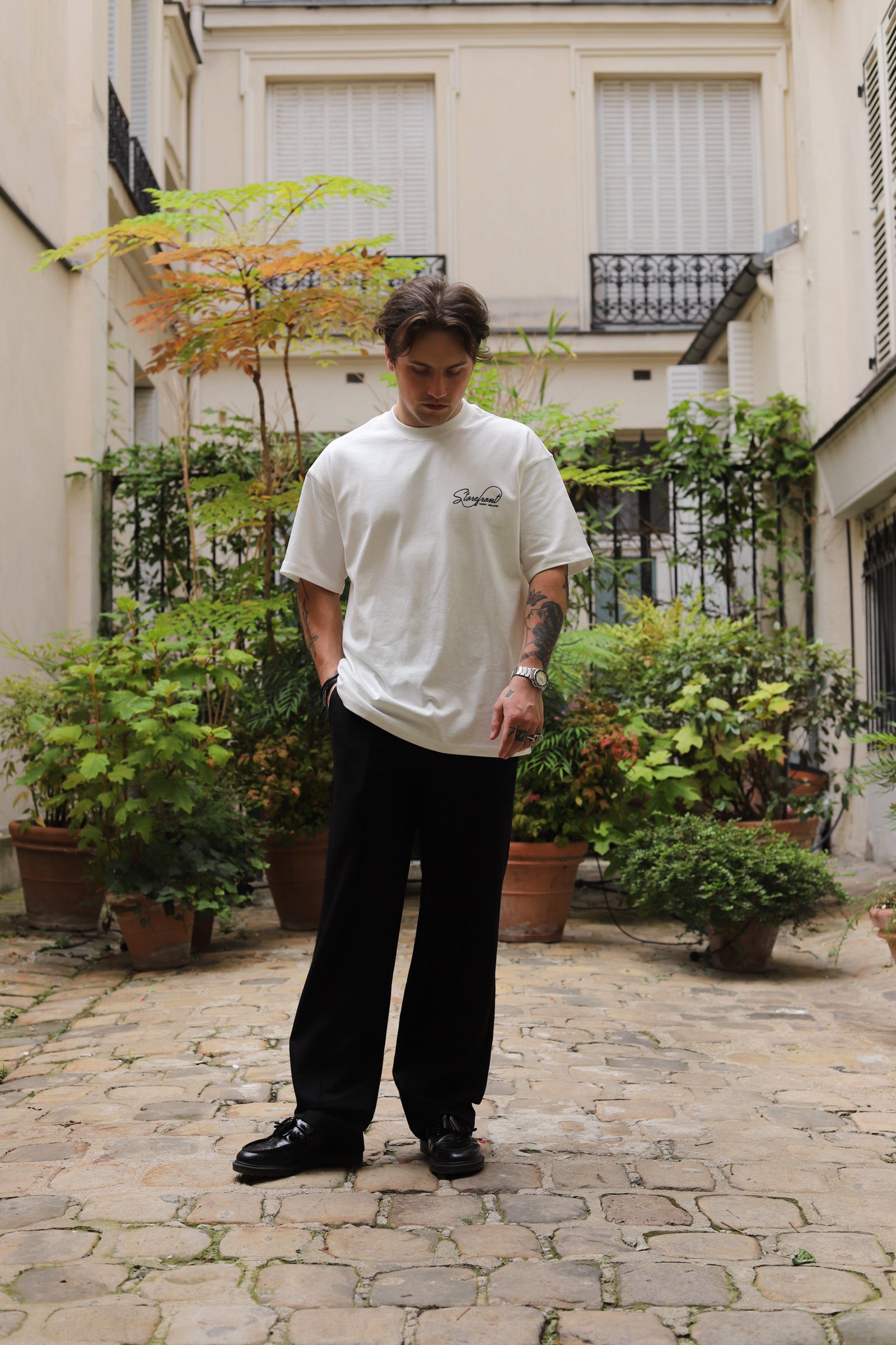 Script Logo T-shirt (White/Green)
