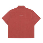 Split Script Short Sleeve Shirt (Red)