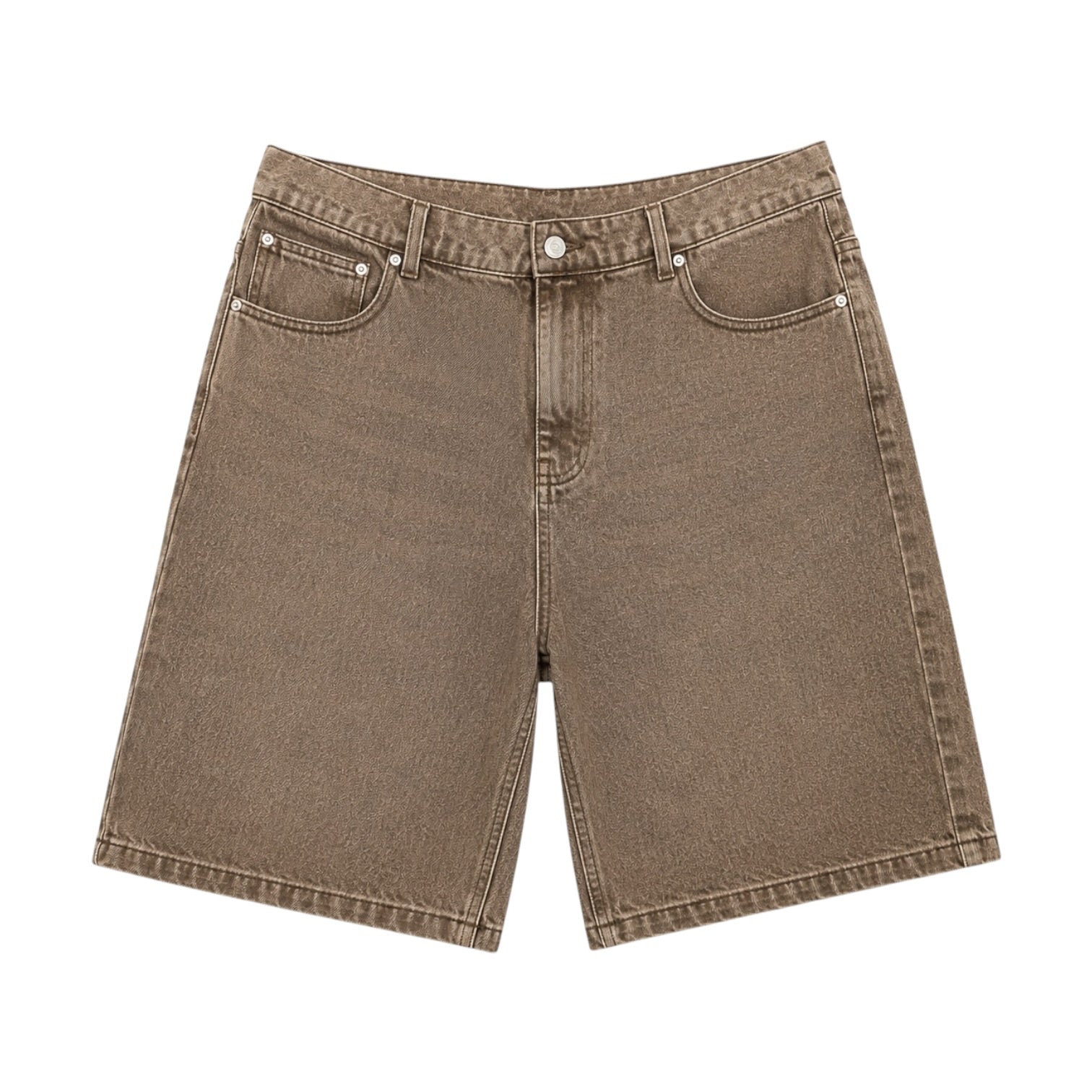 Chainstitch Denim Short (Washed Brown)