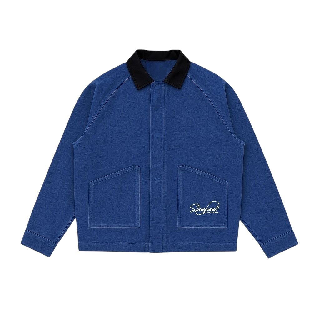 Duck Canvas Work Jacket (Washed Cobalt)