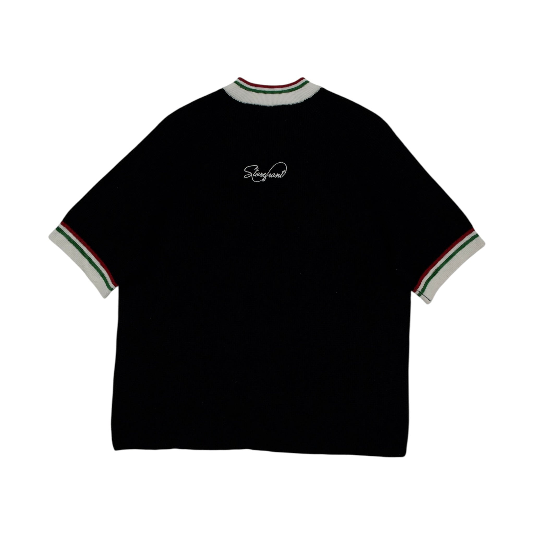 Waffle Jersey Knit Short Sleeve (Black)