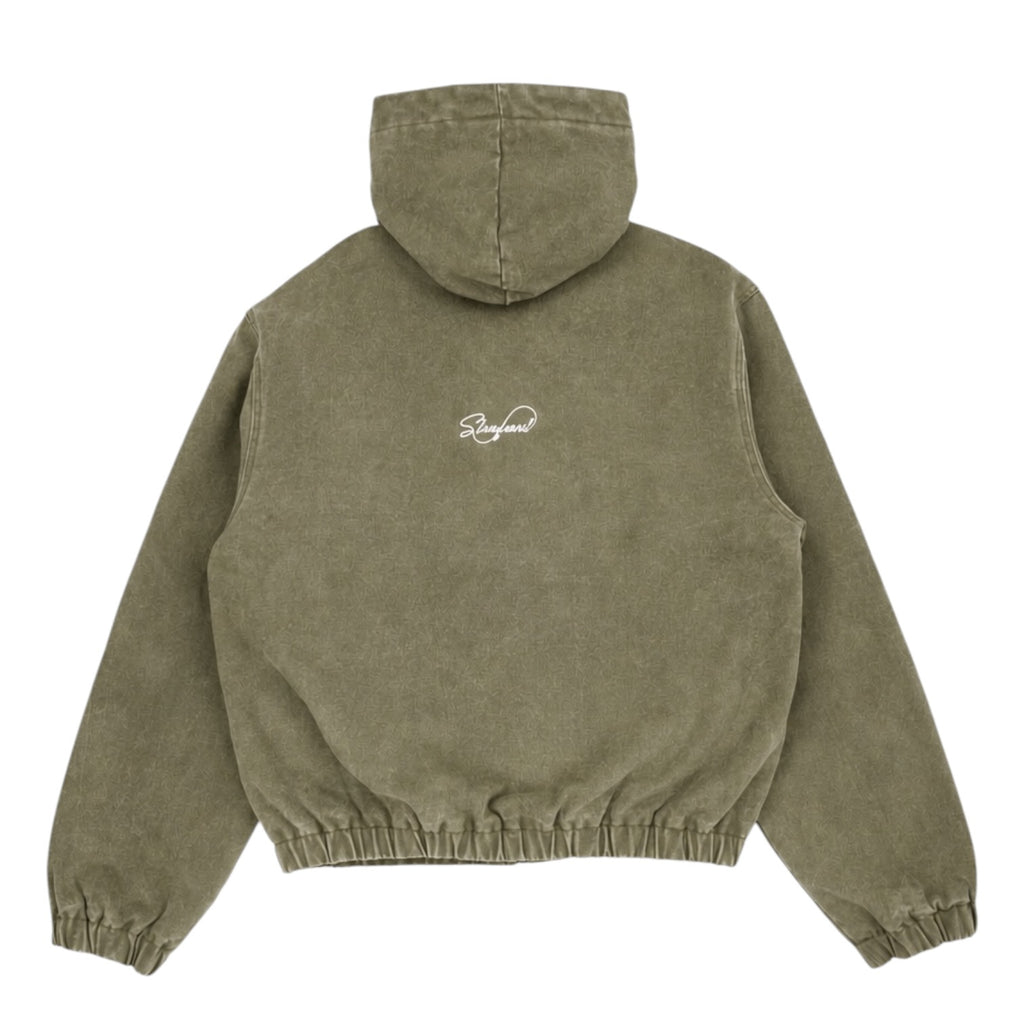 Duck Canvas Zip Up Hoodie (Washed Green)