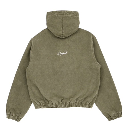 Duck Canvas Zip Up Hoodie (Washed Green)