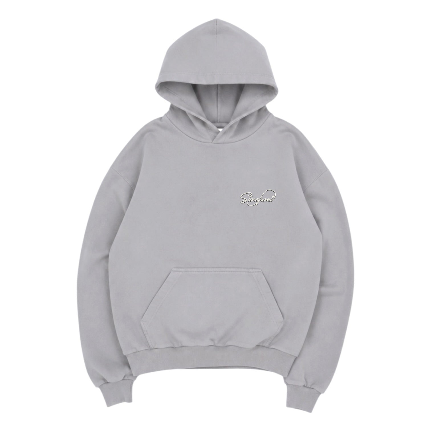Vintage Script Hoodie (Washed Grey)