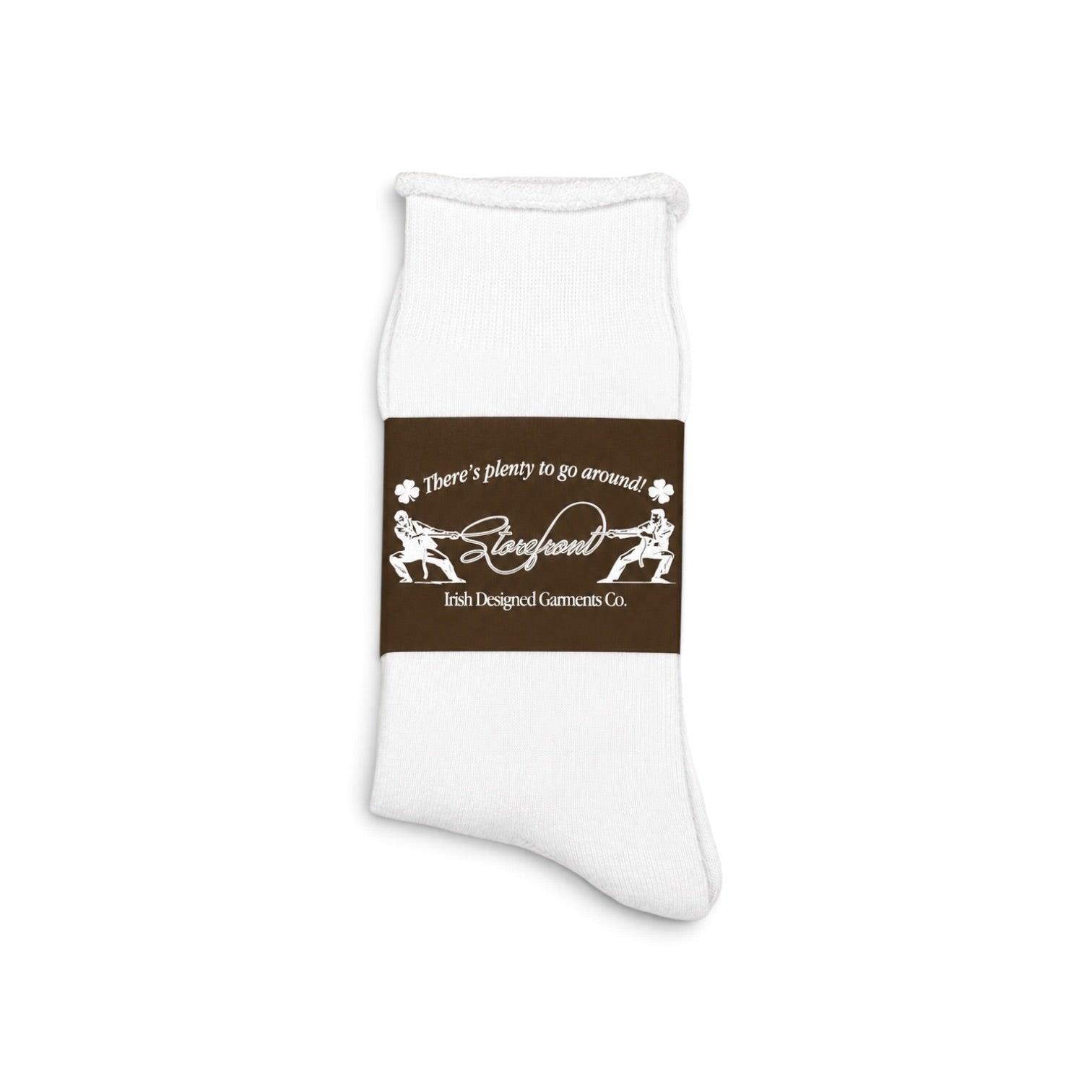 Script Slub Socks (White)