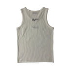 Script Waffle Tank Top (White)