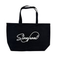 Script Canvas Big Tote (Black)
