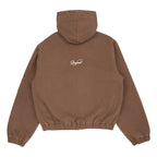 Duck Canvas Zip Up Hoodie (Washed Brown)