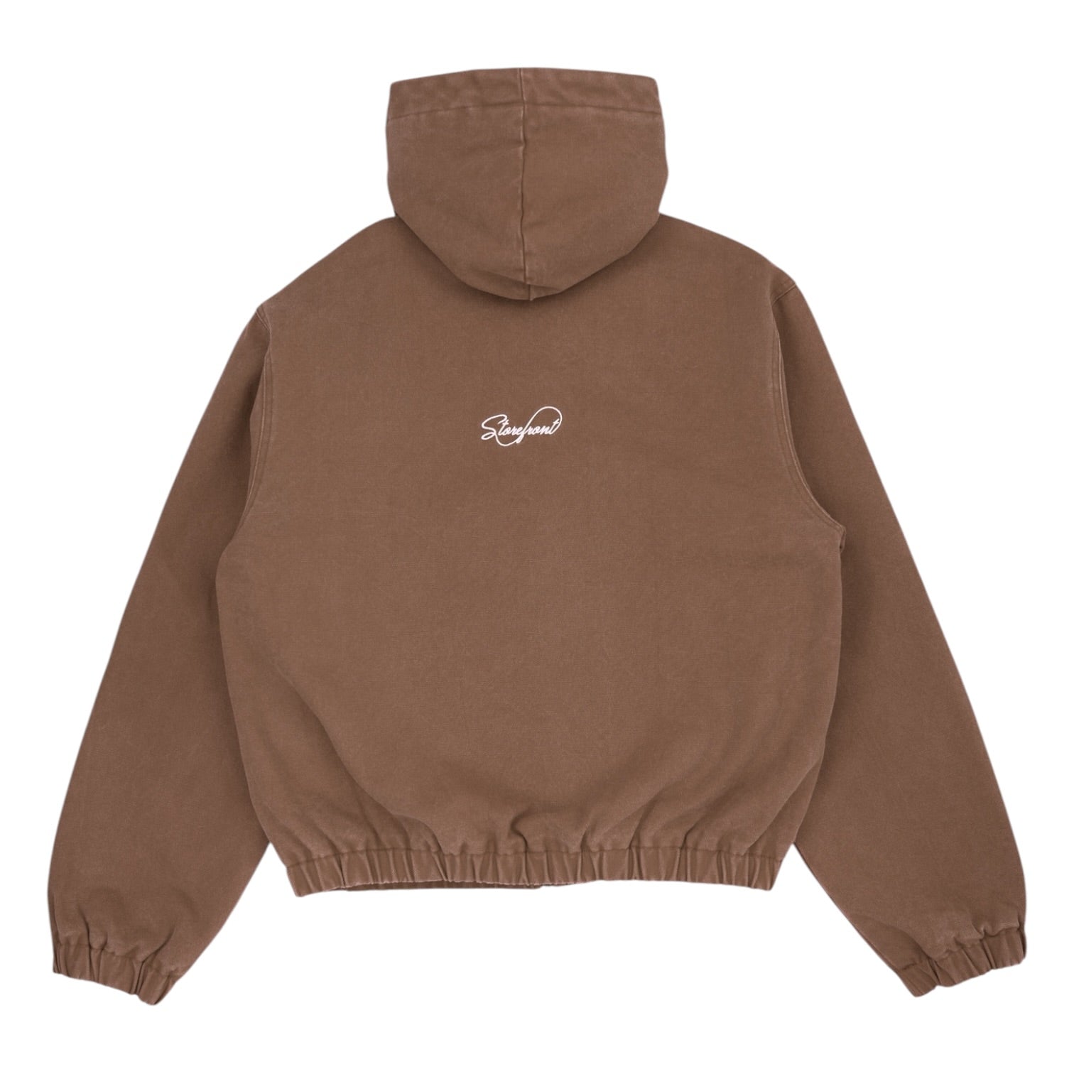 Duck Canvas Zip Up Hoodie (Washed Brown)