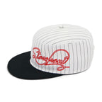 Script Pillbox Cap (White)