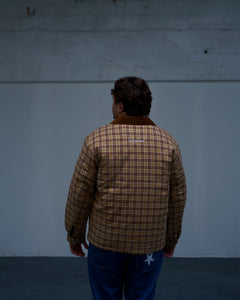 ‘Star’ Lined Flannel Overshirt (Sandstone Brown)