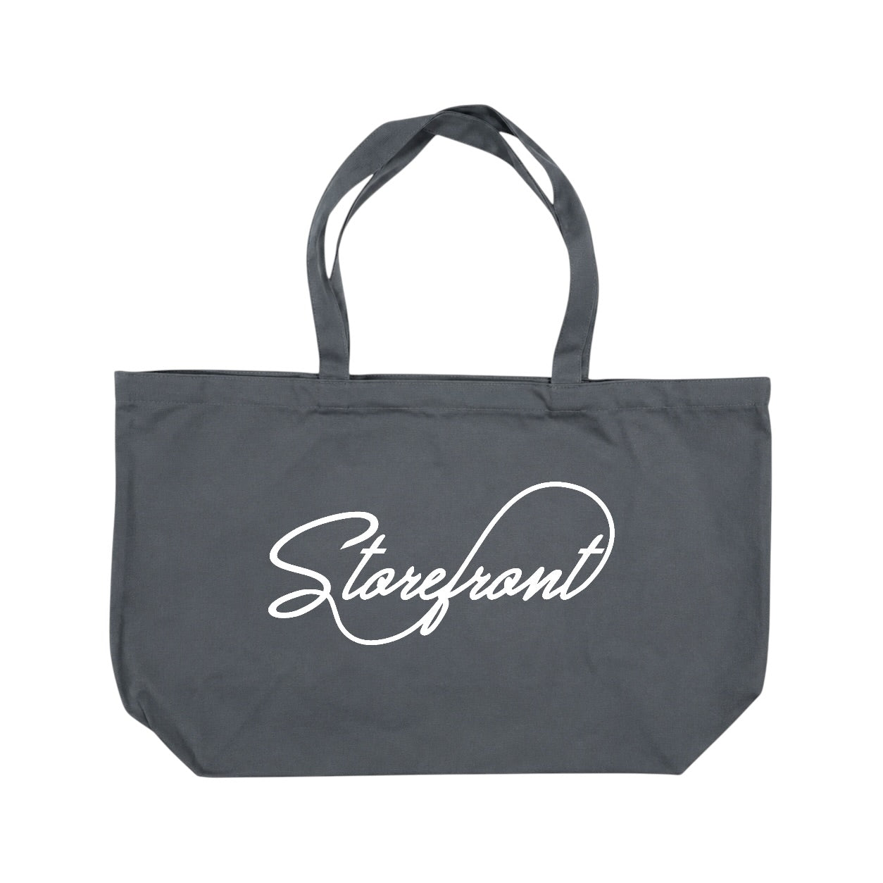 Script Canvas Big Tote (Charcoal)