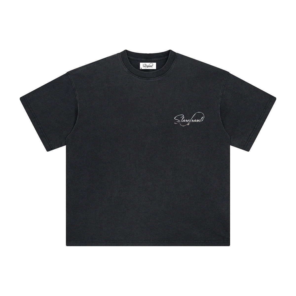 Faded Chrome Script T-Shirt (Black)