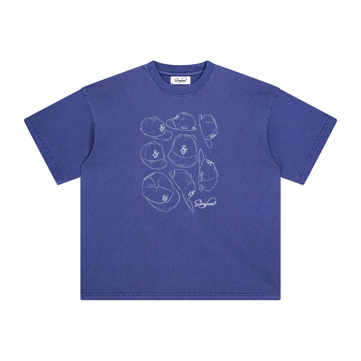 Faded Cap T-Shirt (Cobalt)