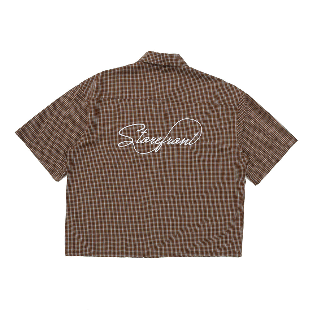 Grid Plaid Shirt (Brown)