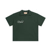 Waffle Knit Polo Shirt (Dark Green)