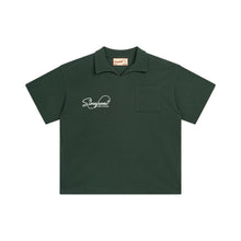 Load image into Gallery viewer, Waffle Knit Polo Shirt (Dark Green)
