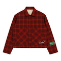 Plaid Lined Overshirt (Red)