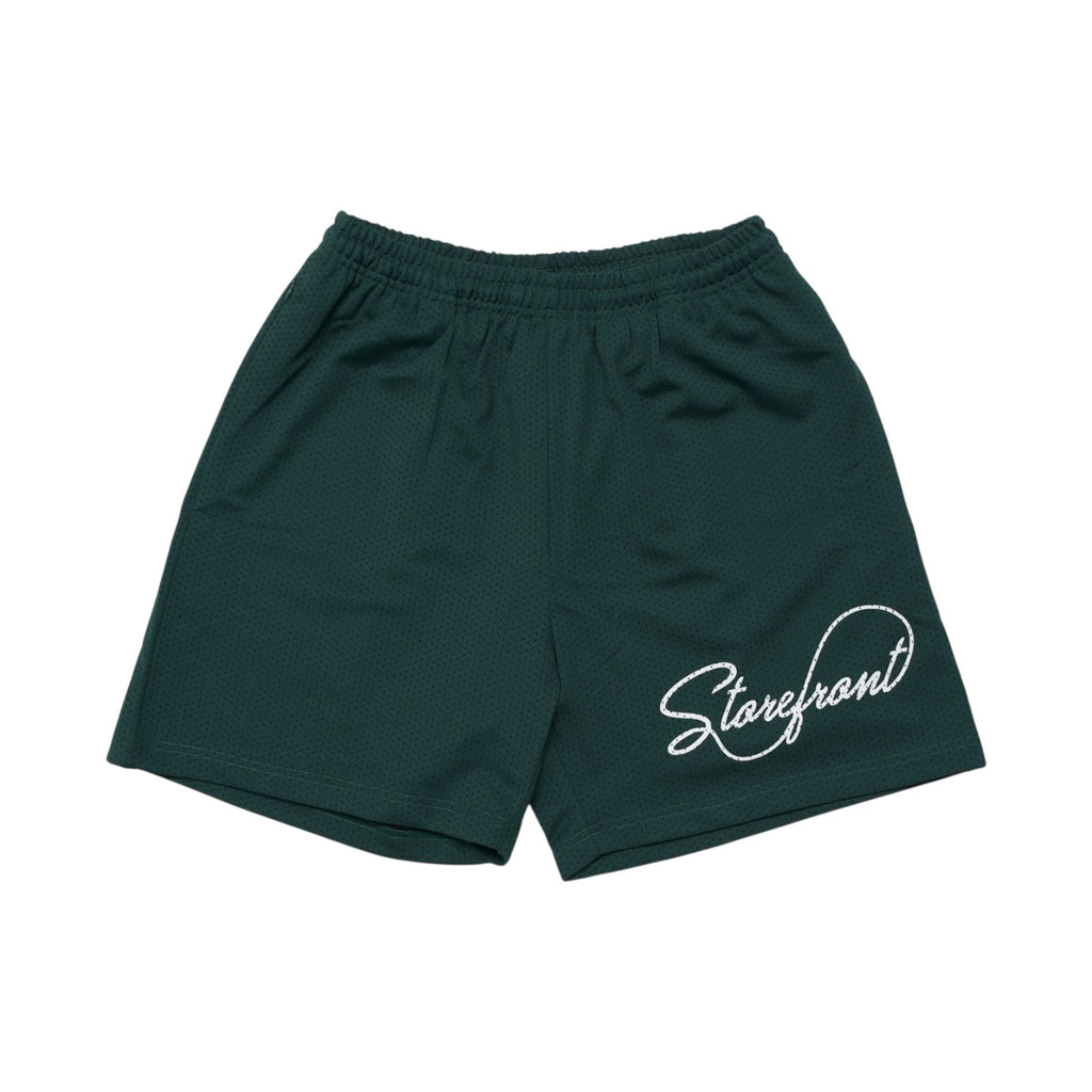 Script Mesh Shorts (Forrest Green)