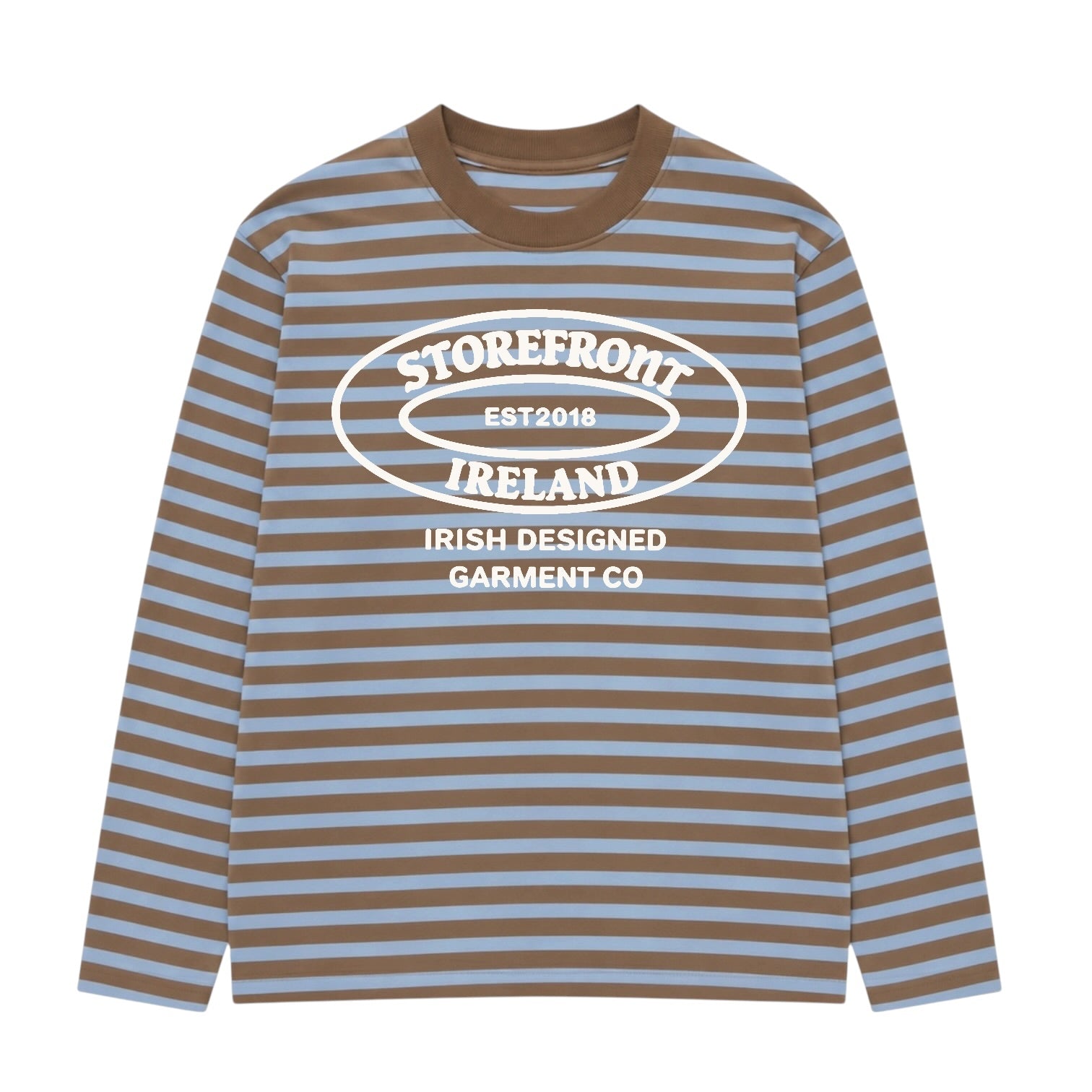 Signature Striped Longsleeve T-Shirt (Brown/Blue)
