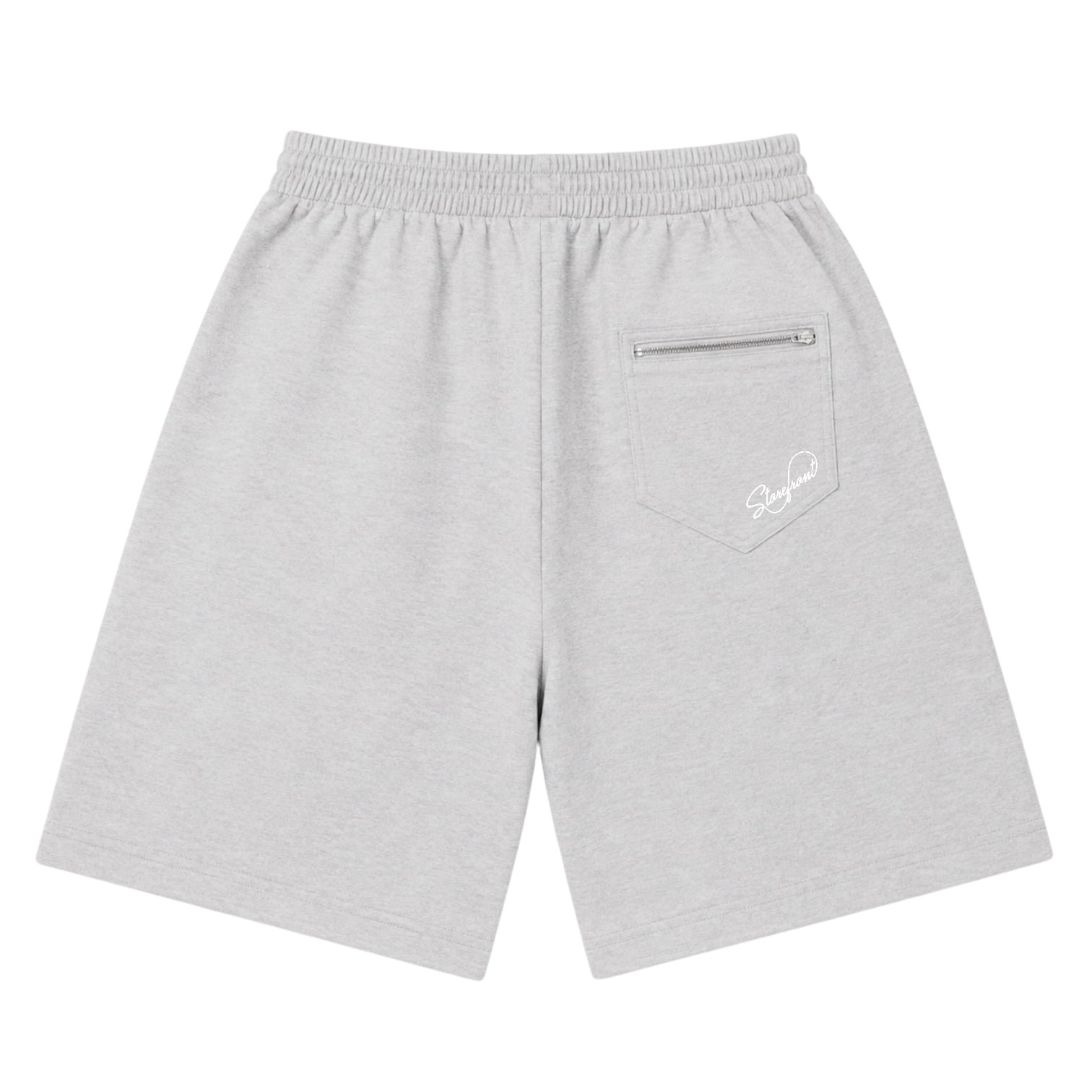 Mini-Script Cotton Shorts (Grey)