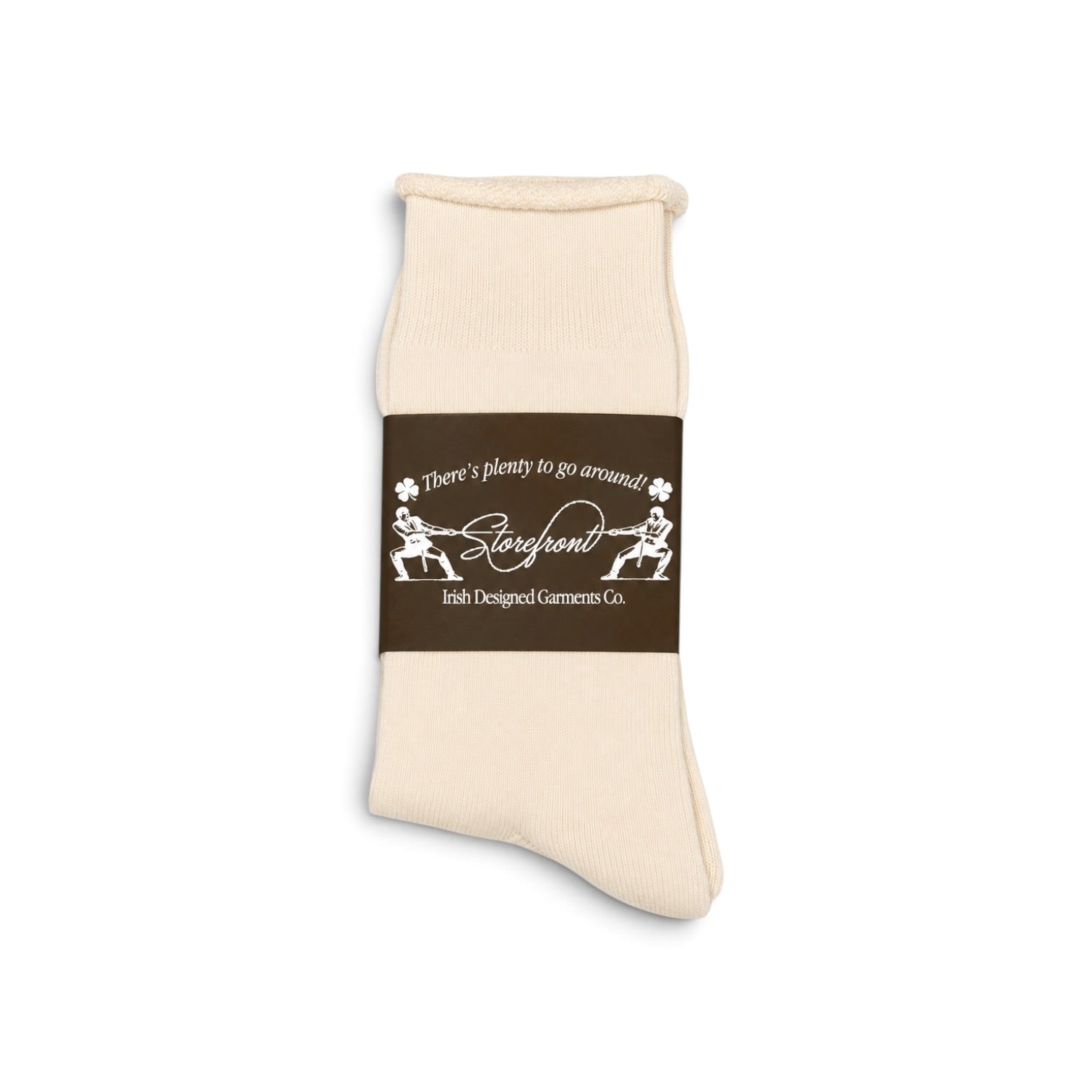 Script Slub Socks (Ivory)