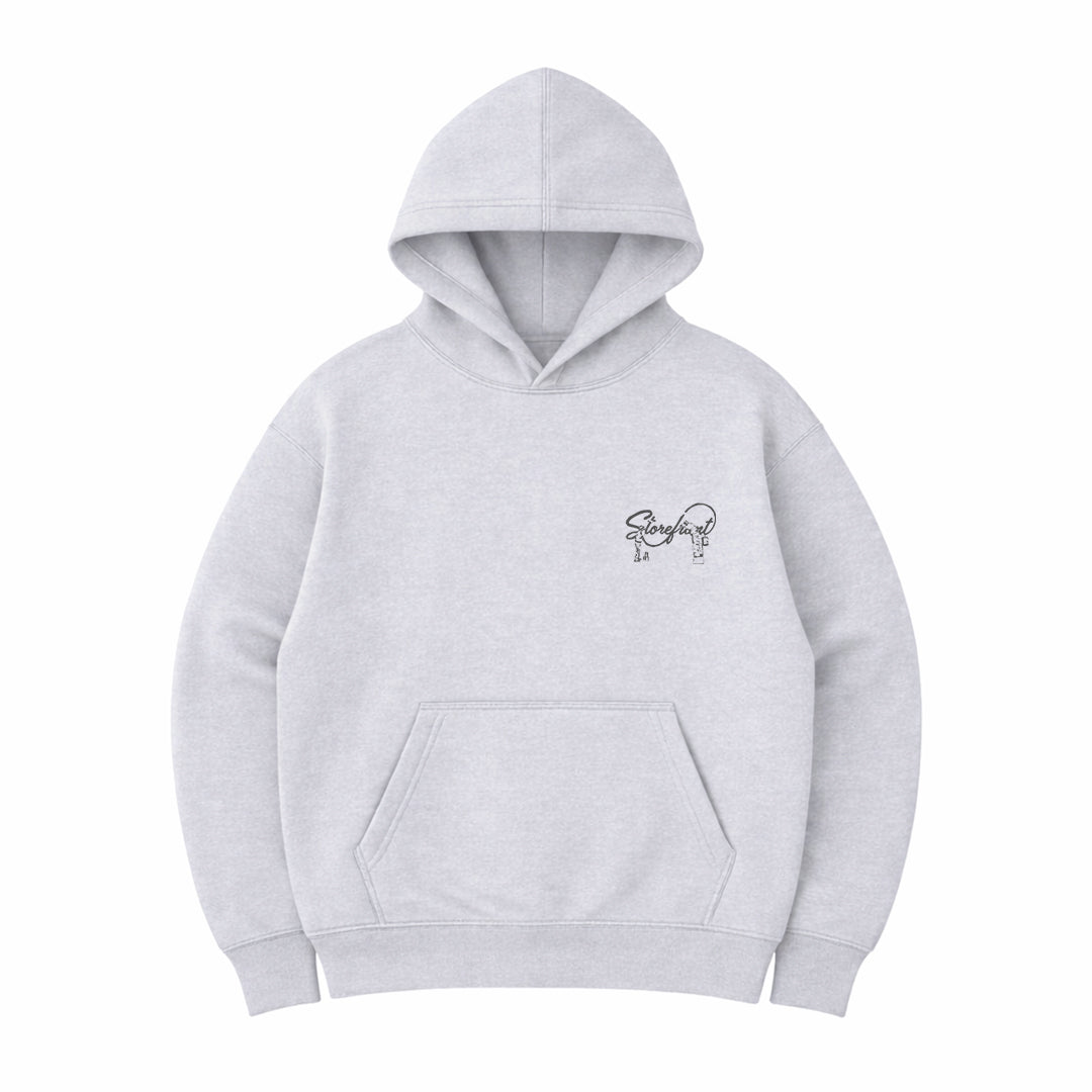 Script Painter Hoodie (Light Ash Grey)