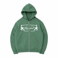 Script Rope Zip-Up Hoodie (Sage Green)