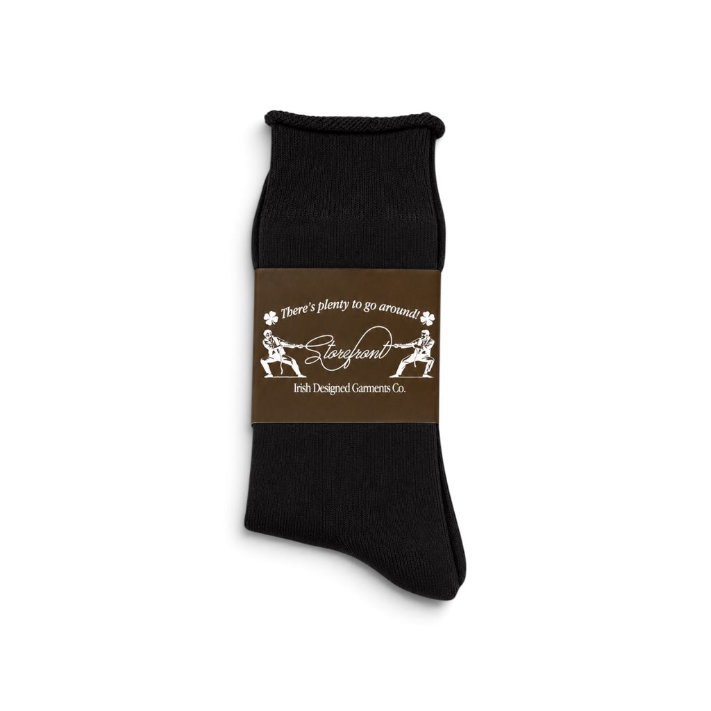 Script Slub Socks (Black)