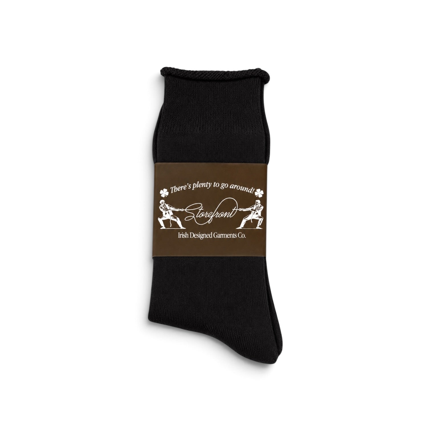 Script Slub Socks (Black)
