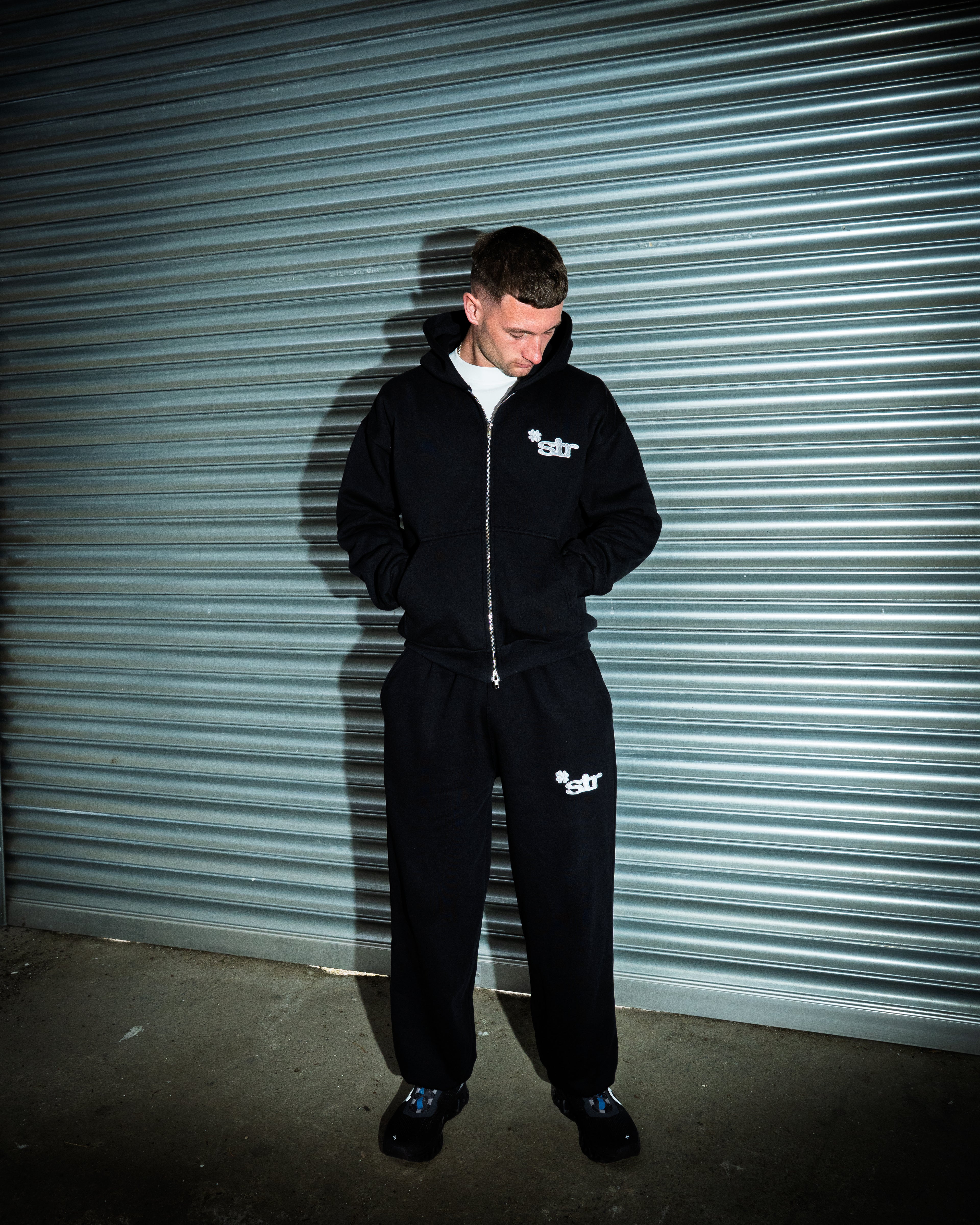STR Clover Heavyweight Zip Up Hoodie (Black)