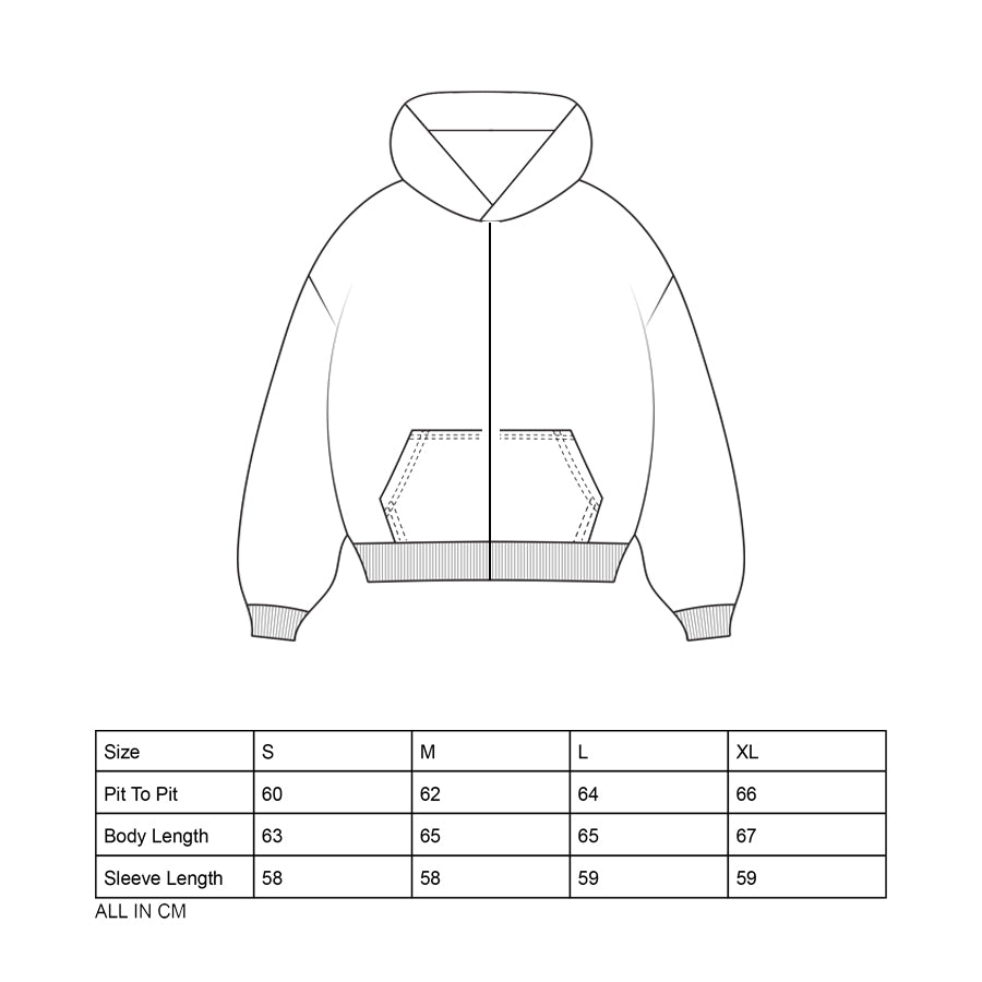 Team Contrast Stitch Zip Up Hoodie (Brown)