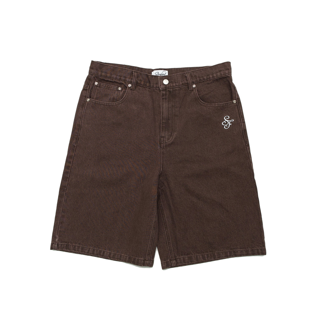 Script Jean Shorts (Brown)