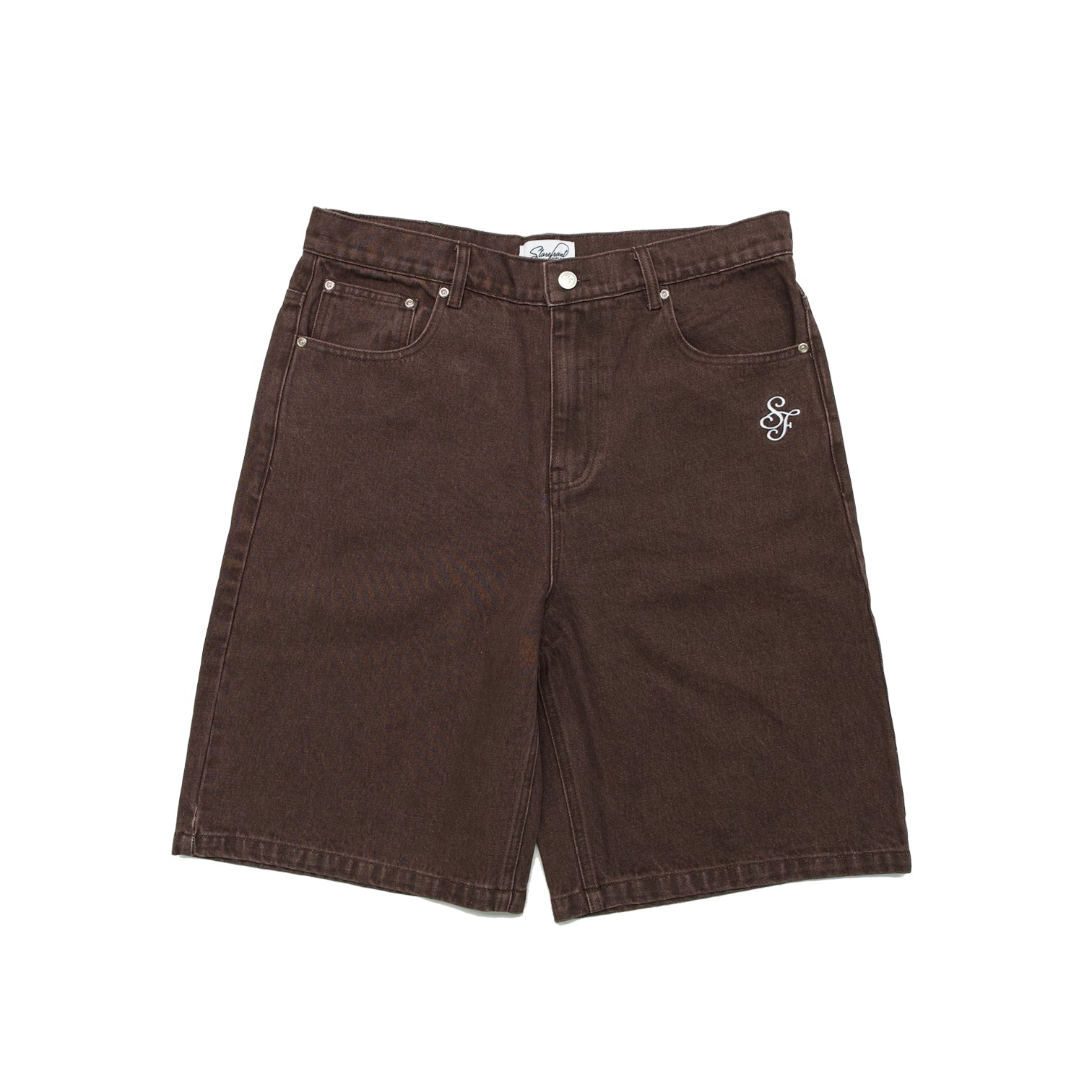 Script Jean Shorts (Brown)