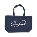Script Canvas Big Tote (Navy)
