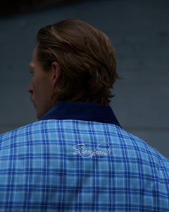 ‘Star’ Lined Flannel Overshirt (Opal Blue)