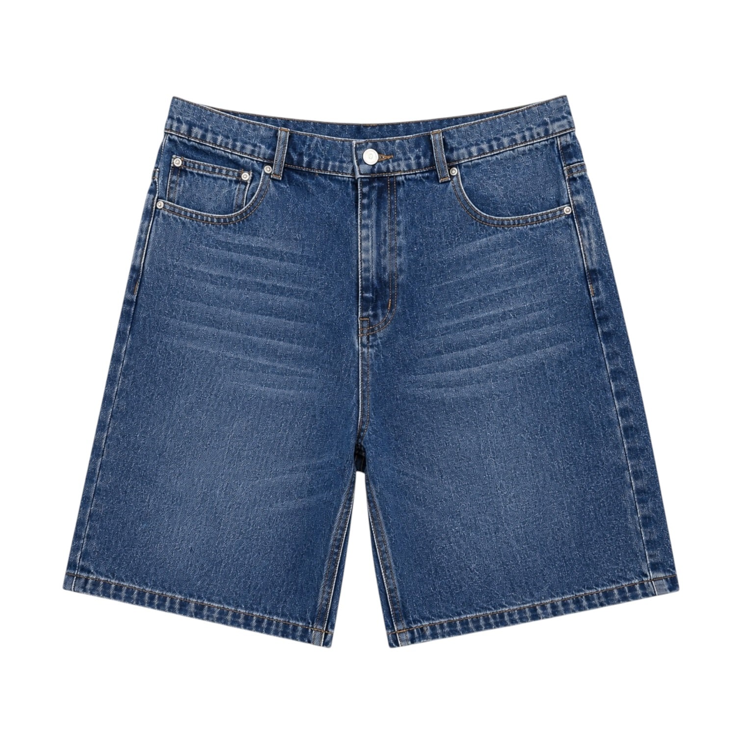 Chainstitch Denim Short (Mid Blue)